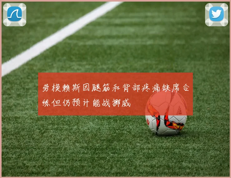 劳模赖斯因腿筋和背部疼痛缺席合练但仍预计能战挪威